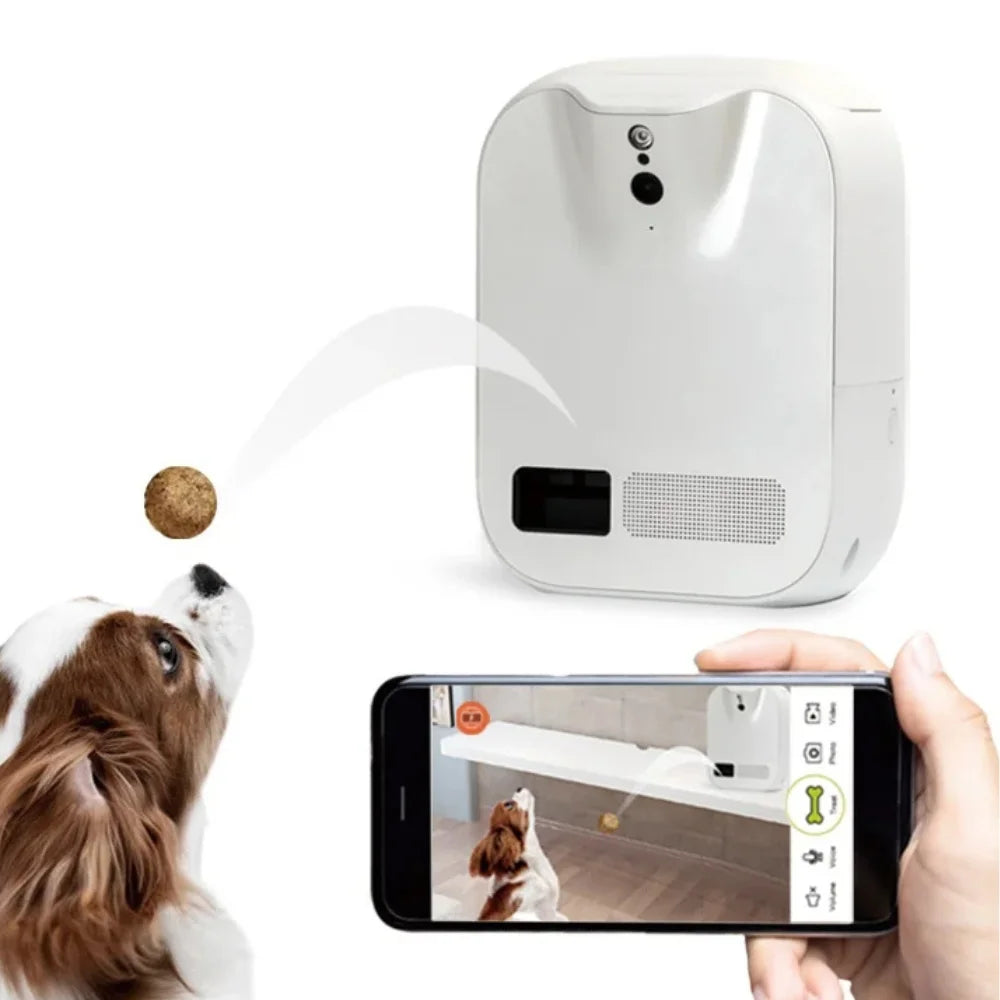 Pet camera treat dispenser best sale