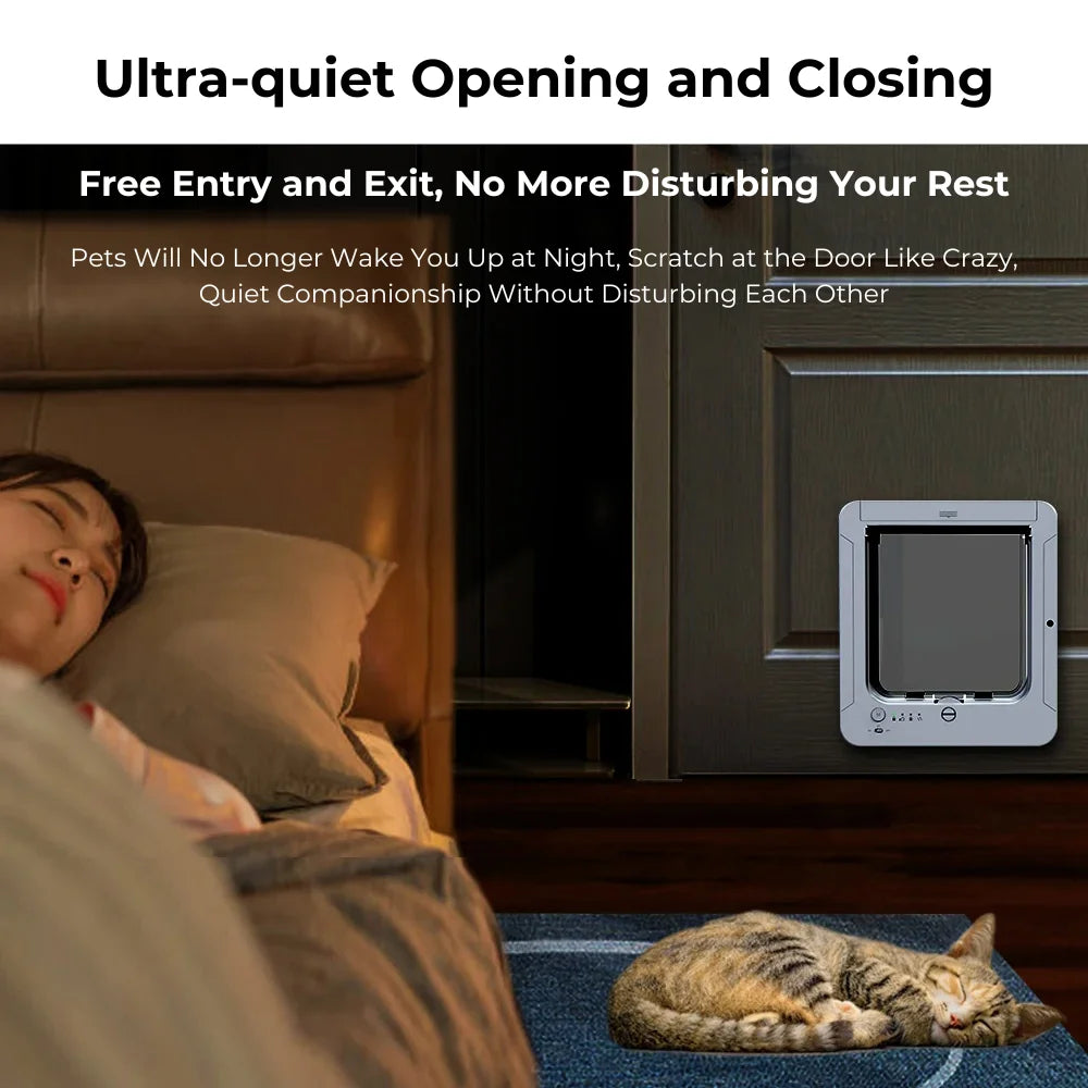 Smart Microchip Cat Door with Remote Control