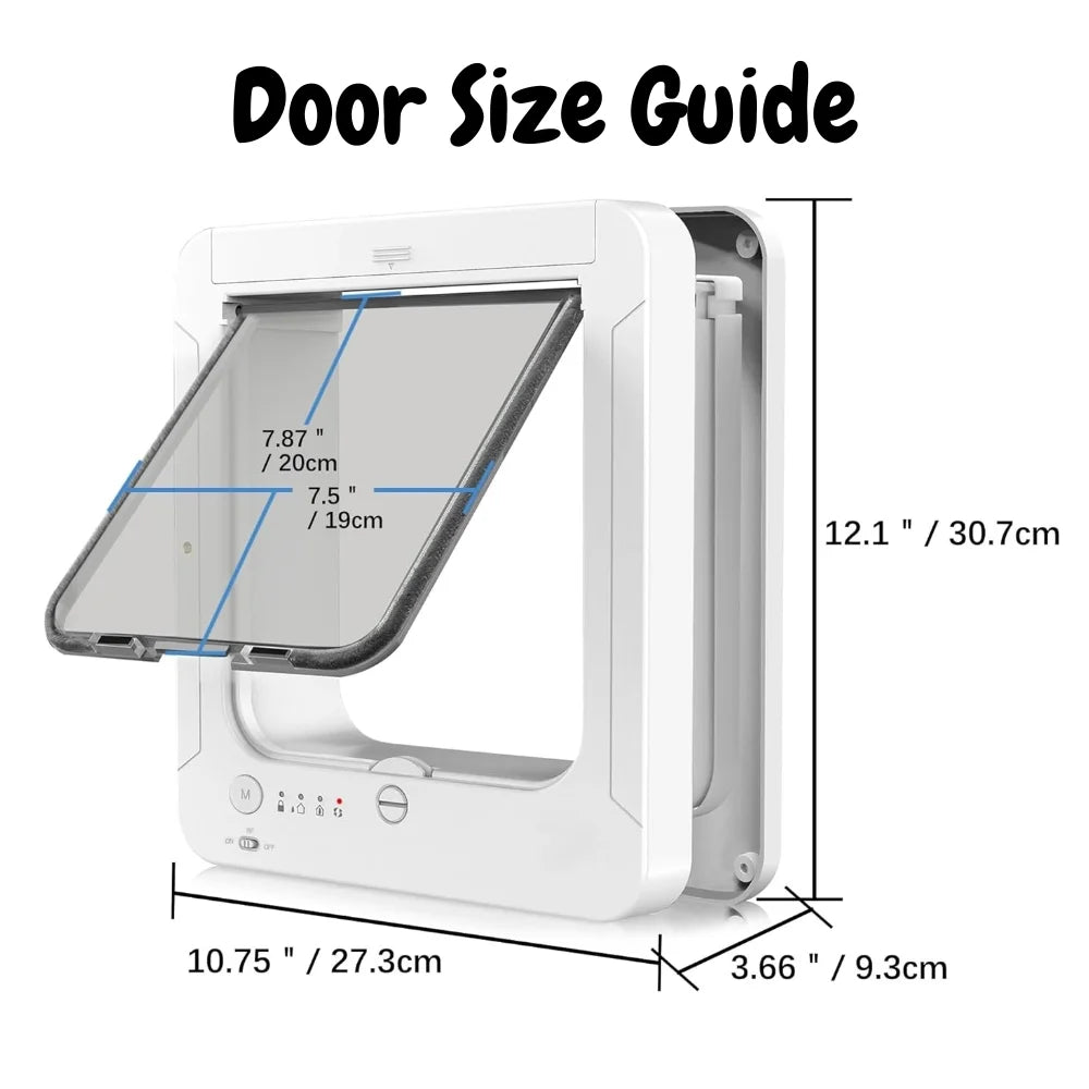 Smart Microchip Cat Door with Remote Control