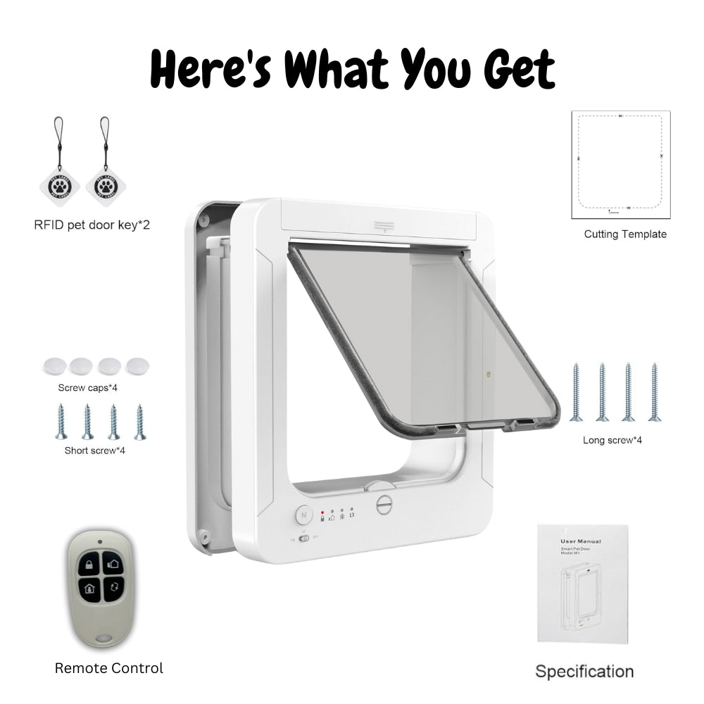 Smart Microchip Cat Door with Remote Control