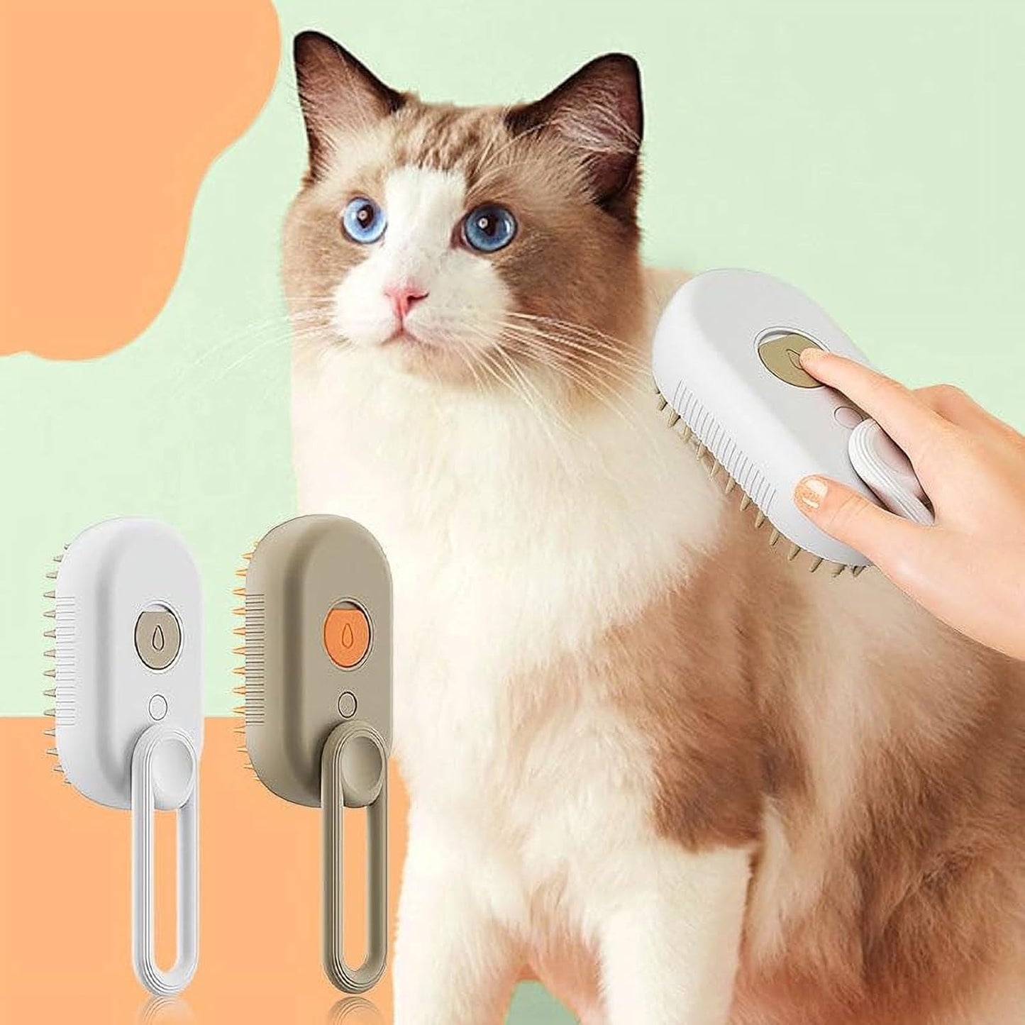 Grooming Cat Brush – Pet Hair Remover with Gentle Steam Technology