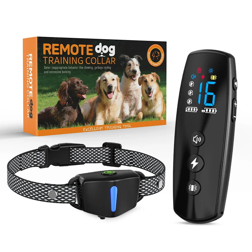 Long-Range Dog Training Collar with Static & Vibration