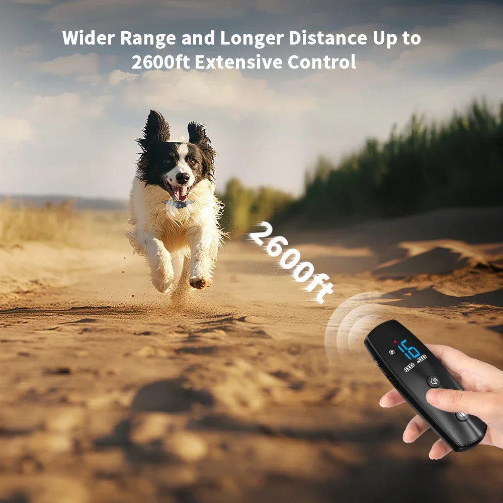 Long-Range Dog Training Collar with Static & Vibration