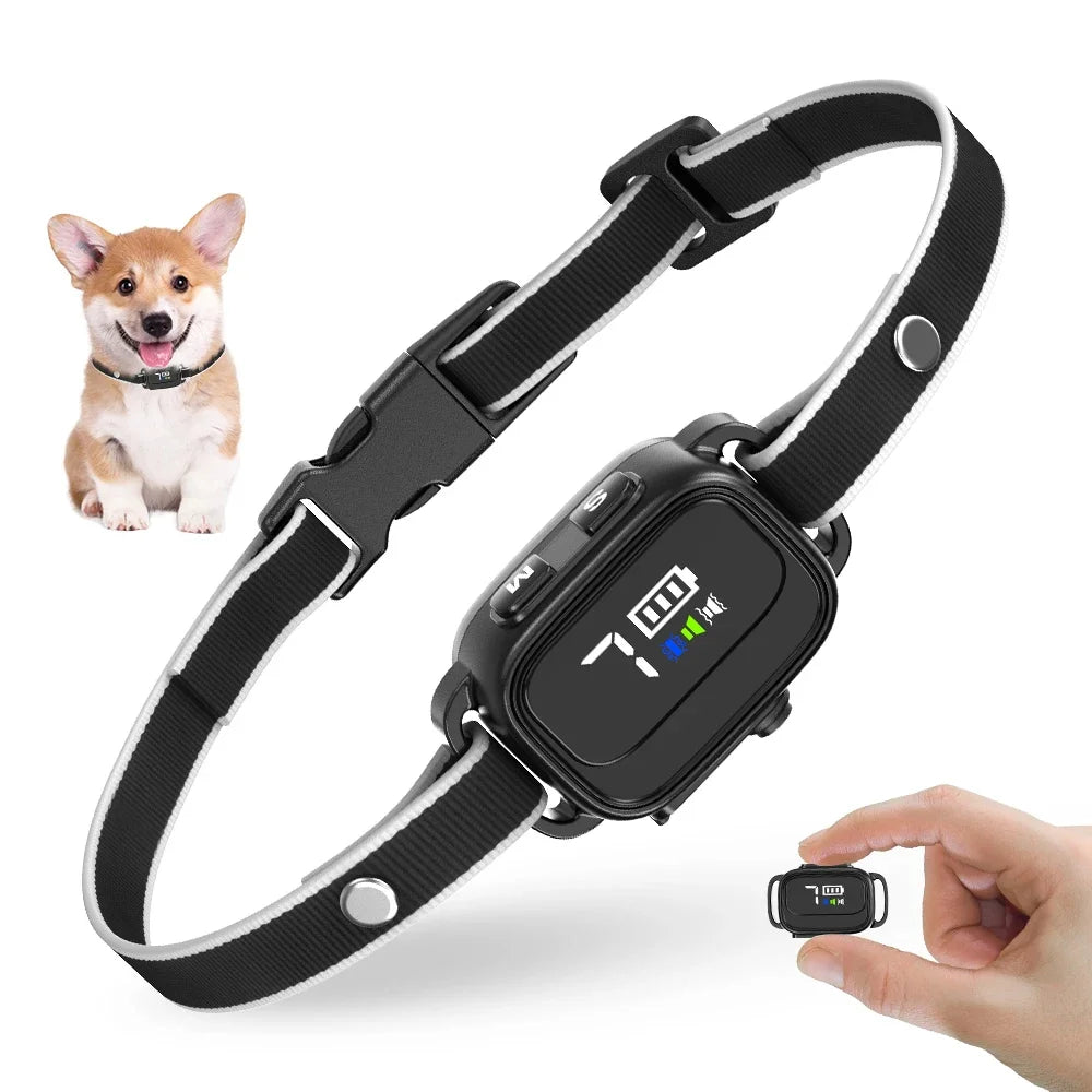 Rechargeable Mini Anti-Bark Collar with LCD Screen