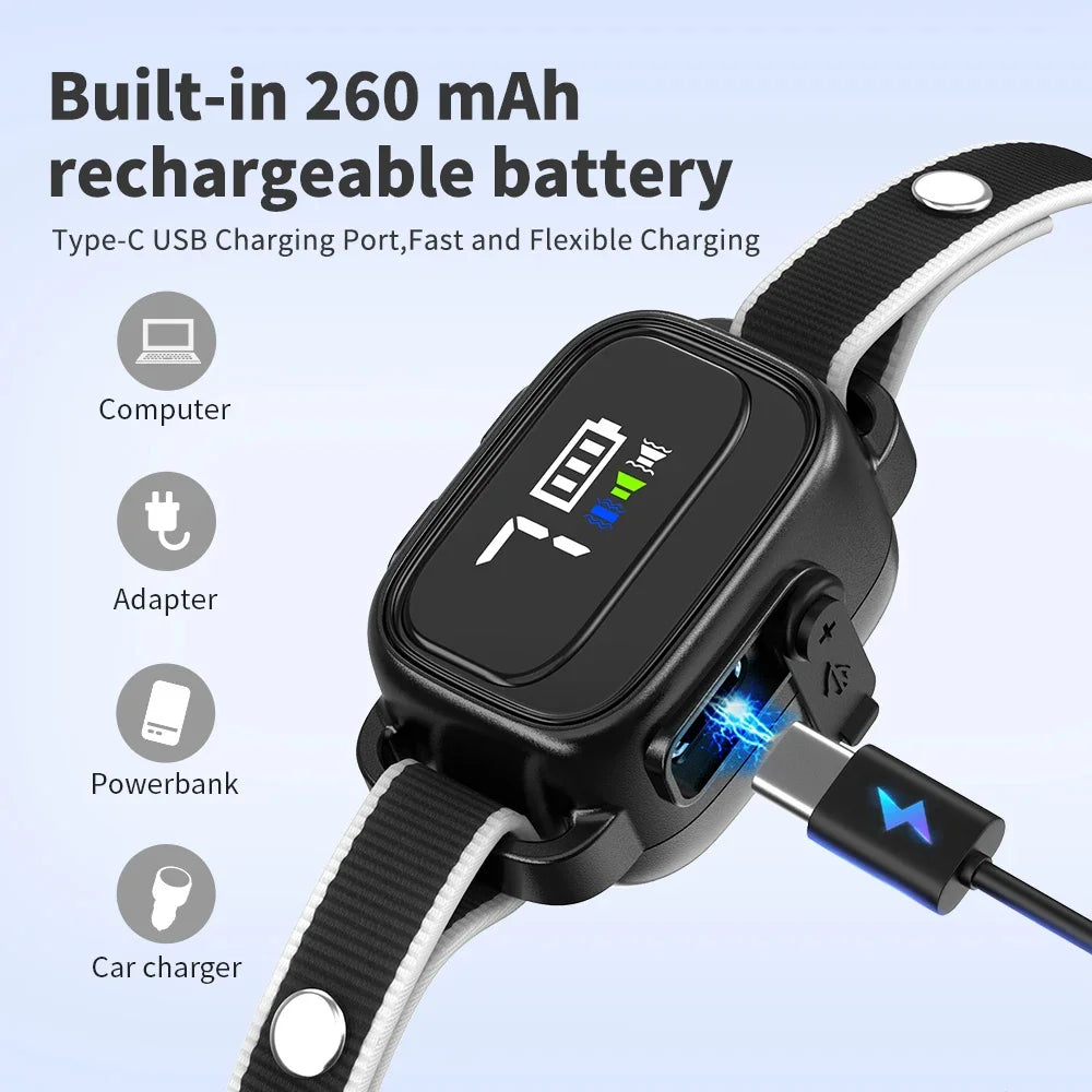 Rechargeable Mini Anti-Bark Collar with LCD Screen