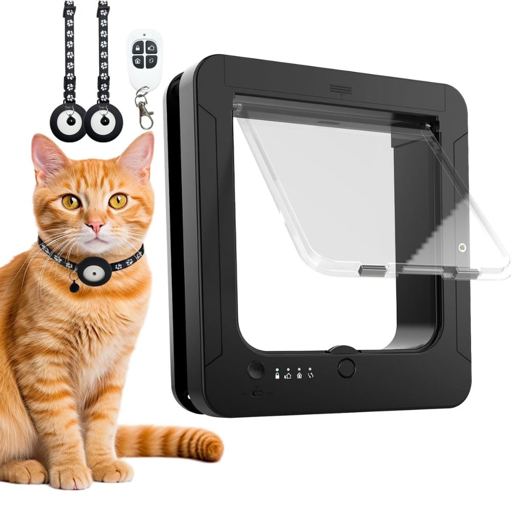 Smart Microchip Cat Door with Remote Control