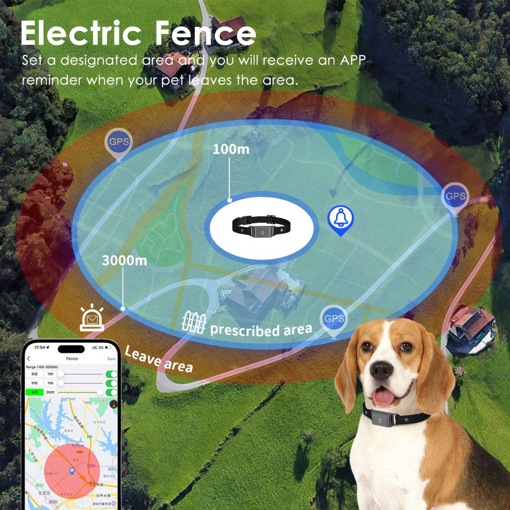 Smart GPS Pet Tracker Collar