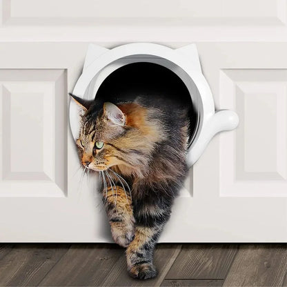 4 Way Locking Cat Flap Door with Auto Close