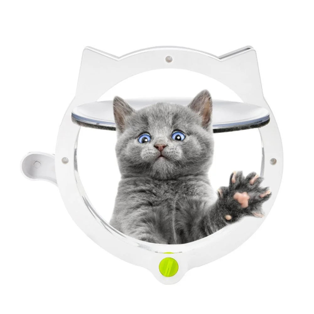 4 Way Locking Cat Flap Door with Auto Close