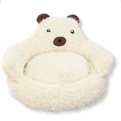 Cuddly Bear Plush Pet Bed