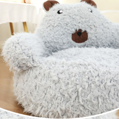 Cuddly Bear Plush Pet Bed