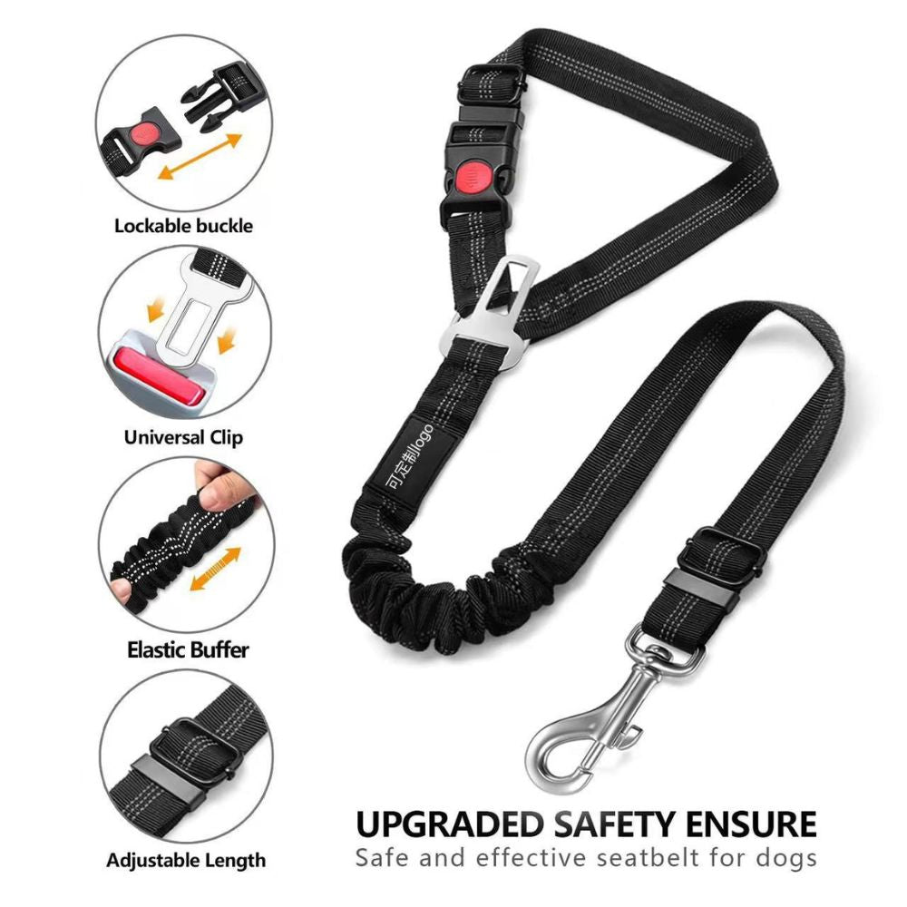 Dog Car Seat Belt – Adjustable, Safe Pet Harness for Car Travel