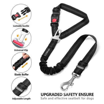 Dog Car Seat Belt – Adjustable, Safe Pet Harness for Car Travel