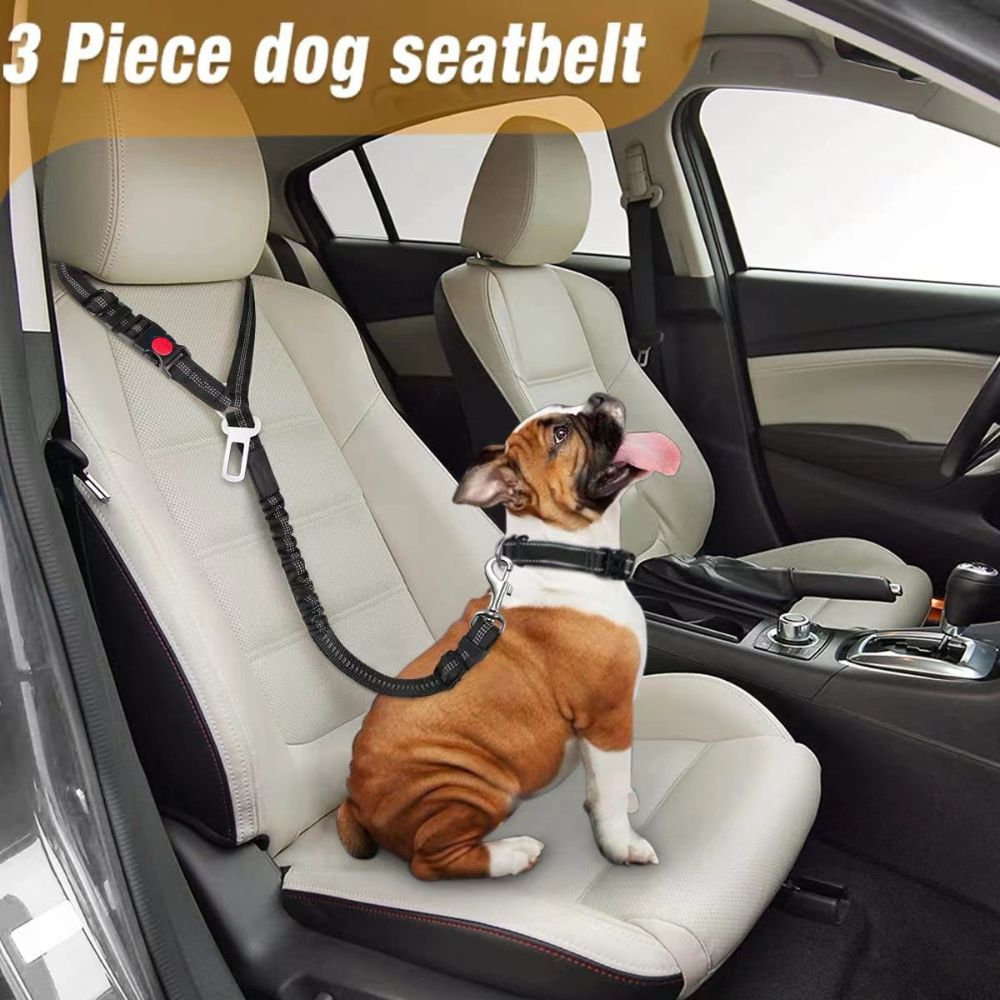 Dog Car Seat Belt – Adjustable, Safe Pet Harness for Car Travel