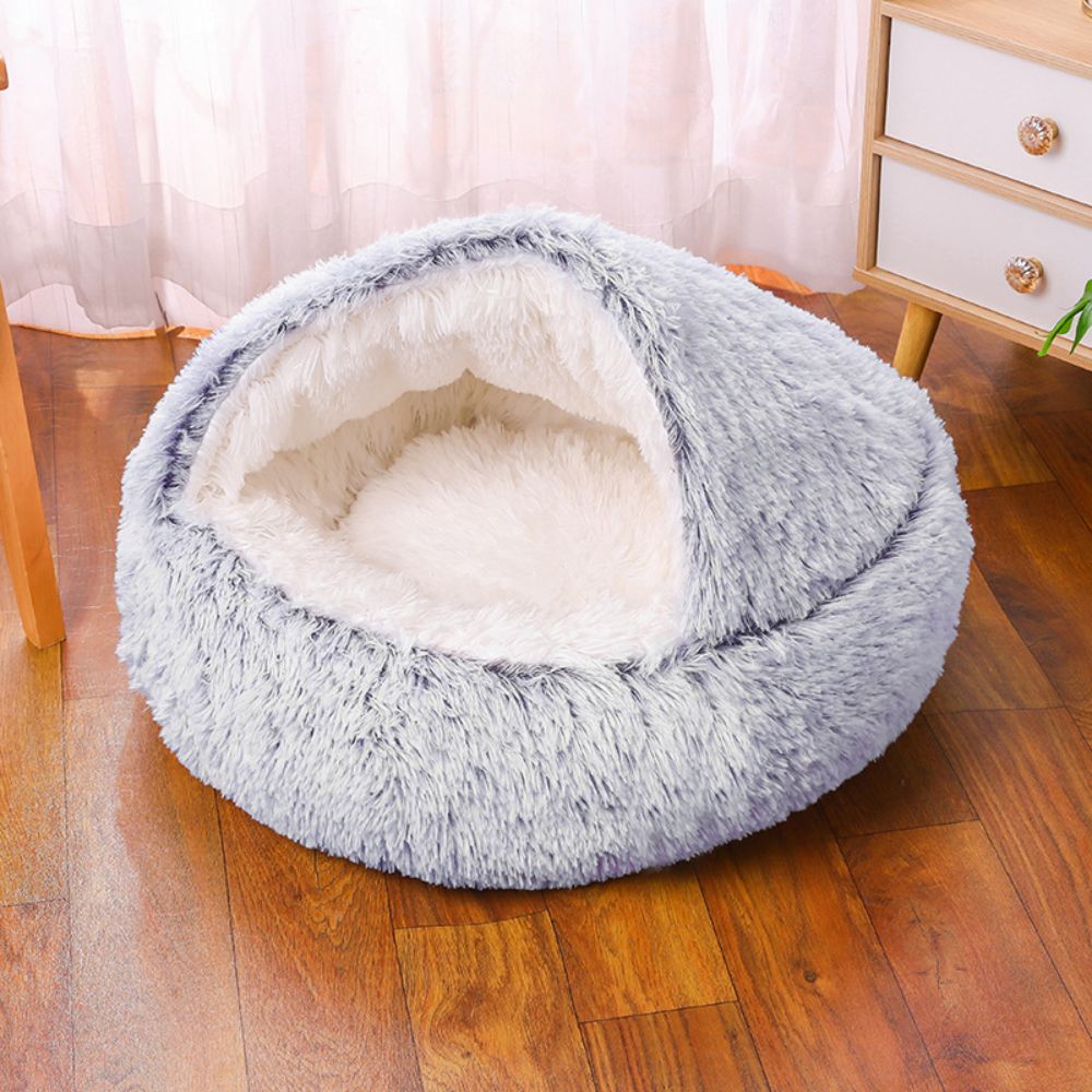 Plush Cave Bed for Pets