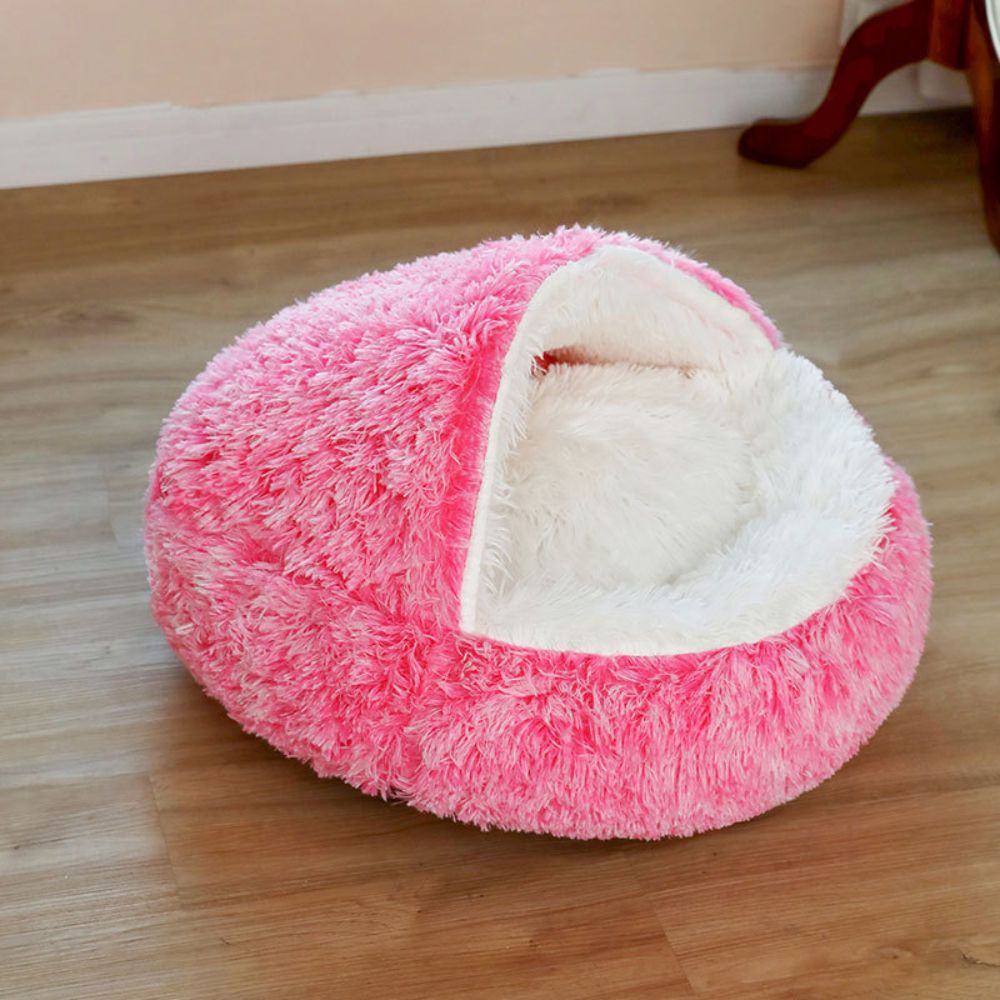 Plush Cave Bed for Pets