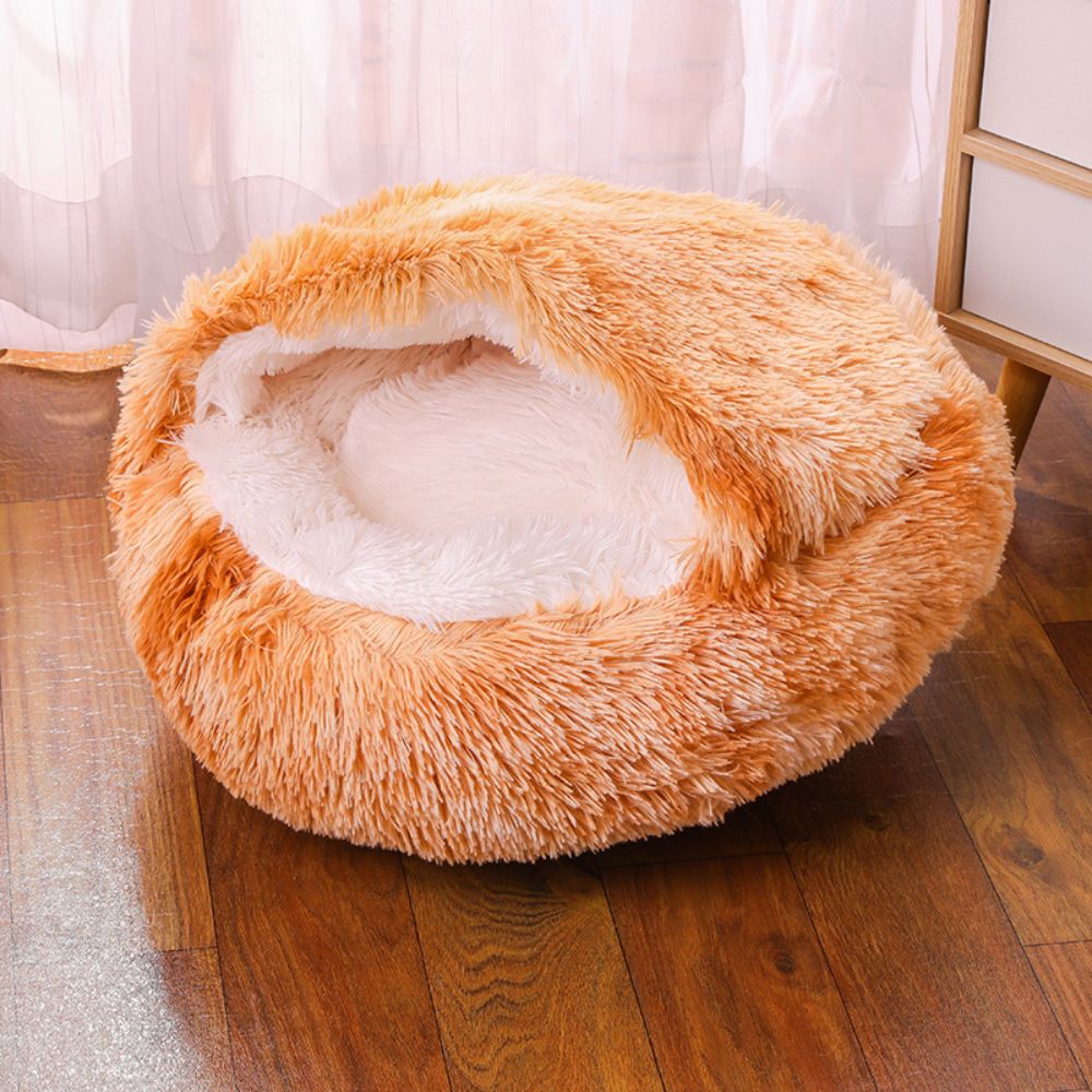 Plush Cave Bed for Pets