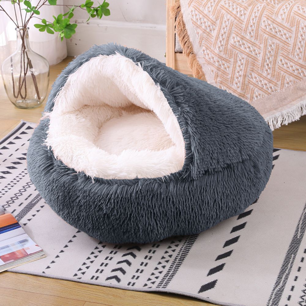 Plush Cave Bed for Pets