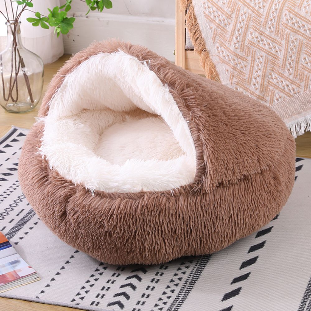 Plush Cave Bed for Pets