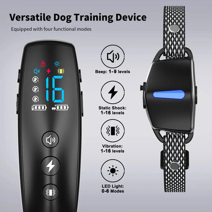 Long-Range Dog Training Collar with Static & Vibration